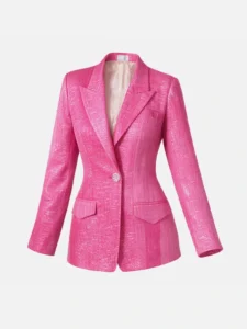 Blazer cintré élégante artisanale texture metalisée - LUILA
