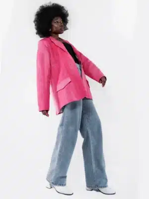 BLAZER DE COSTUME_ tailleur Fasodanfani rose LUILA