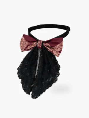 Nœud Papillon pré-noué graphique imprimé wax Bordeaux - LUILA